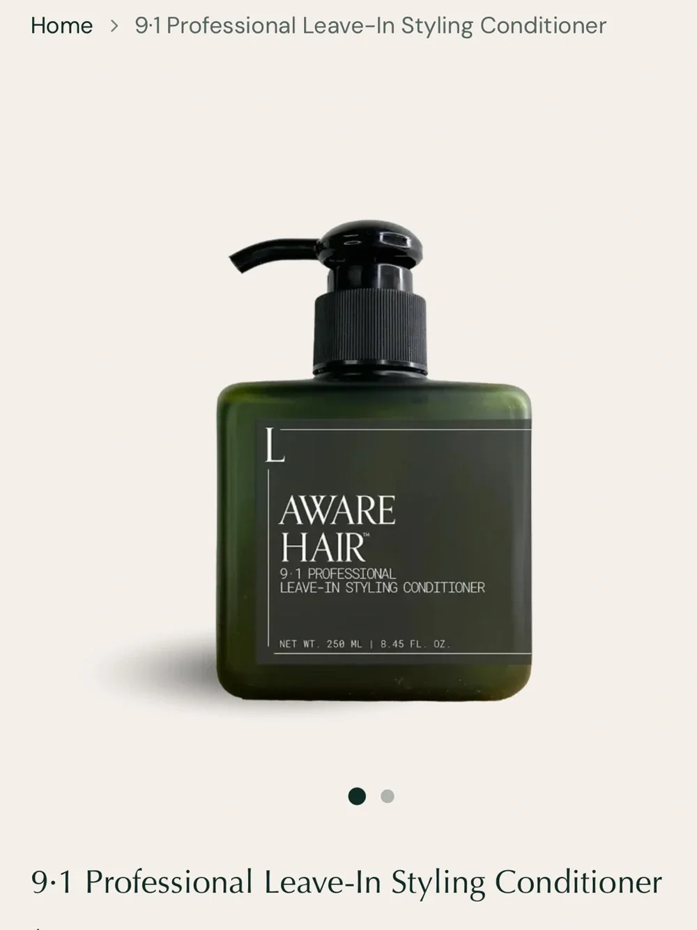 New Aware Hair 9:1 Professional Leave-In Styling Conditioner — 250 ml 8.45 fl oz
